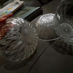 Glass Serving Bowl Set 750ml Big Size Durable