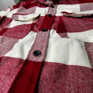 RED & WHITE WOOLEN SHIRT