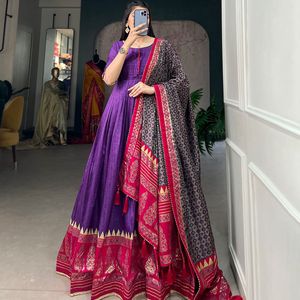 Elegant Gown With Dupatta