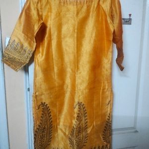 Festive Kurti With Embroidery Women