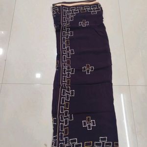 Wine Pure Georgette Saree