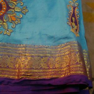 saree with embroidery