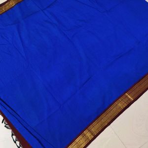 Blue Colour Pure Gadwal Saree