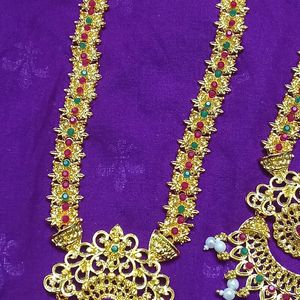 Jewellery : 2 Neck Pieces And 1 Pair Of Jhumkas