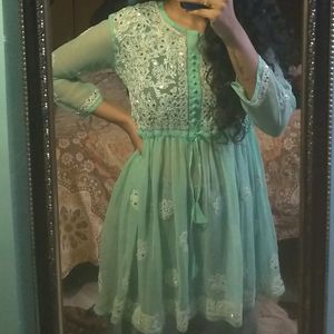 Chikankari Short Kurti