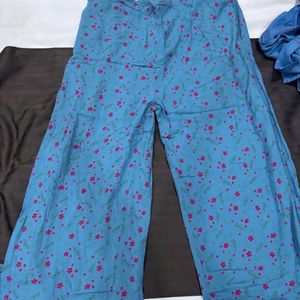 Blue Printed Cotton Suit