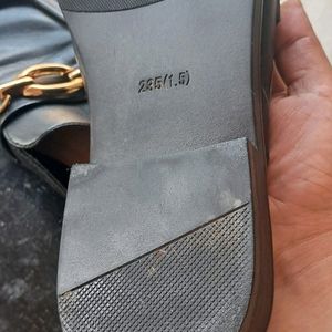 Branded Leather Mule