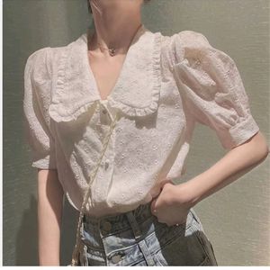 New Aesthetic Korean Puff Sleeves Blouse