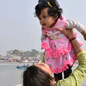 Baby Pink Colour Cotton Frock