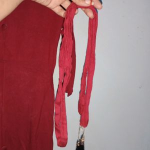 Front Slit Dress(Red)