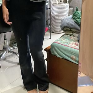 high waisted black flared jeans