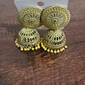 Yellow Ethinc Jhumka