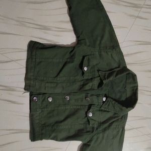 Dark Green Women Coat XL