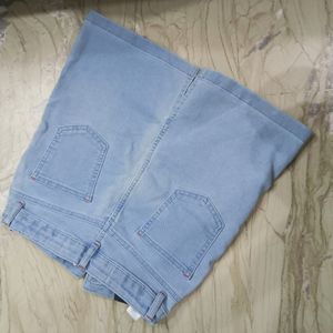 DIWALI SALE!! BLUE DENIM FITTED MINI SKIRT