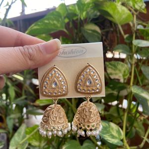 Traditional Earrings - Biscuit Brown