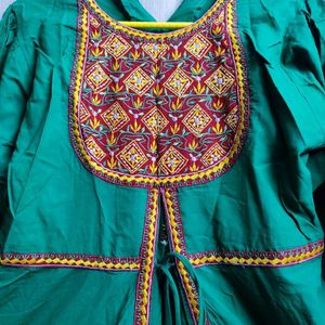 Maroon Green 2pcs Ethnic Suit