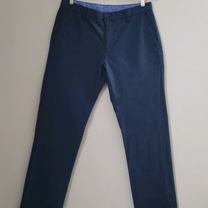 Allen Solly Men Solid Slim Fit Blue Trouser