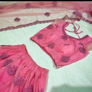 Beautiful Onion Pink Heavy Work Lehenga