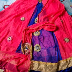 Rani Pink Lehenga For 14 To 15 Year Old Girls