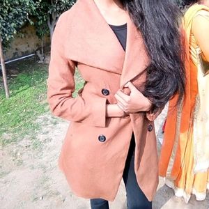 New Year Sale ✅Korean Brown Long Coat Wi