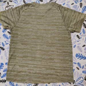 Regular Fit Heathetred Crew Neck Tshirt With Brand