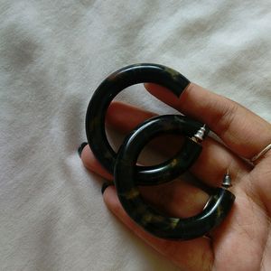 Wooden Hoop Earrings