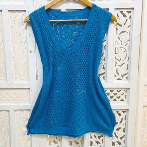 Pinterest Crochet Blue Vest Top