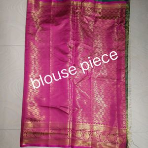 New Soft Pattu Saree With Unstitched Blouse Piece