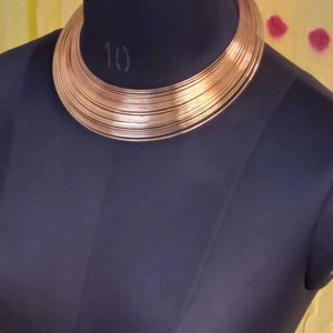 Carlton London Gold Plated Fancy Choker Necklace