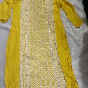 Yellow Colour Kurti