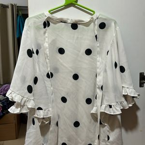 Polka Dot White Top