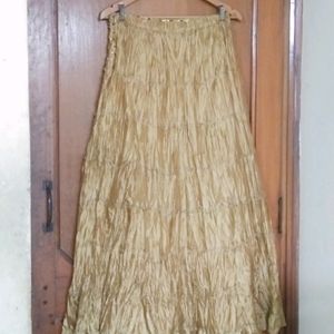 Long ethnic Olive golden semi fancy skirt