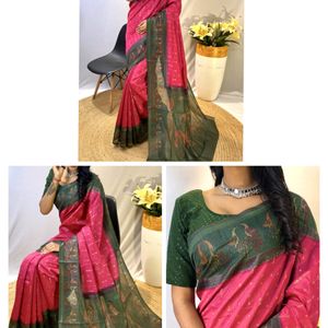 Soft Chanderi silk sarees with super fine weaves