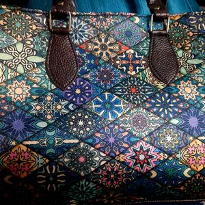 Ethenic Printed Handbag For Laptop & Accessories