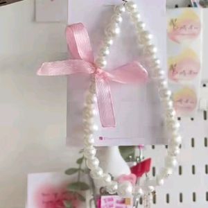 Pink Bow Phone Strap