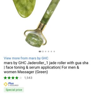 Tools For Wrinkles -Pack Of 2 ( JADE ROLLER + GUA SHA)