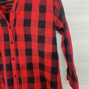 Free Shipping Red And Black Shirt