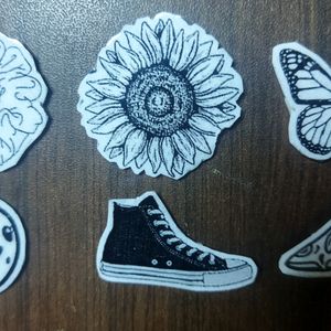 Aesthetic Stickers! (Black+White)