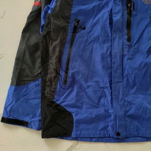 NORTH FACE GORTEX HOODED WINDCHEATER BLUE JACKET