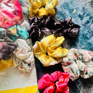 12 New Scrunchies Multicolour