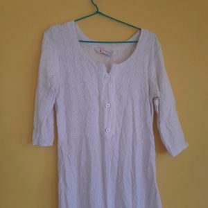 Pure White Chikankari Kurta