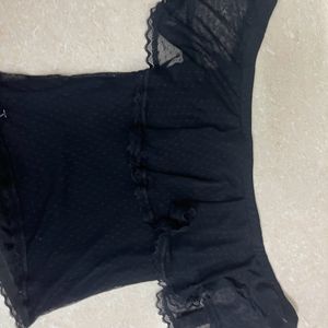 H&M Off Shoulder Black Top