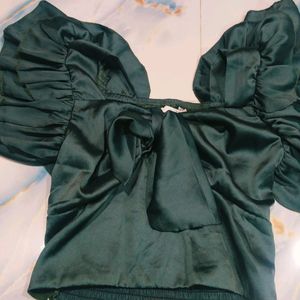 Dark Green Top For Party