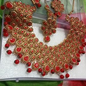 Red And Gold Bridal Set