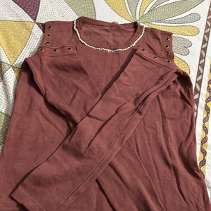 Beautiful Brown Full Sleeves Top