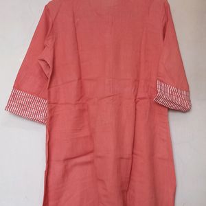 Rangmanch Coral A Line Khadi Cotton Kurta