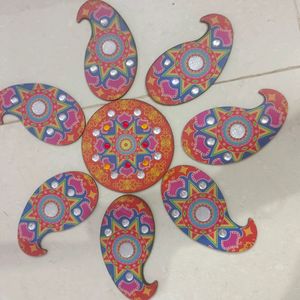 Wooden Rangoli For Diwali