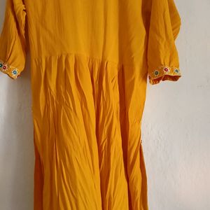 Yellow Rayon Kurti