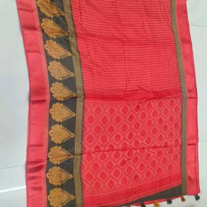 RED&BLACK Saree With Blouse