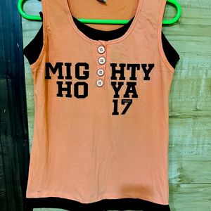 Sleeveless Orange T-shirt